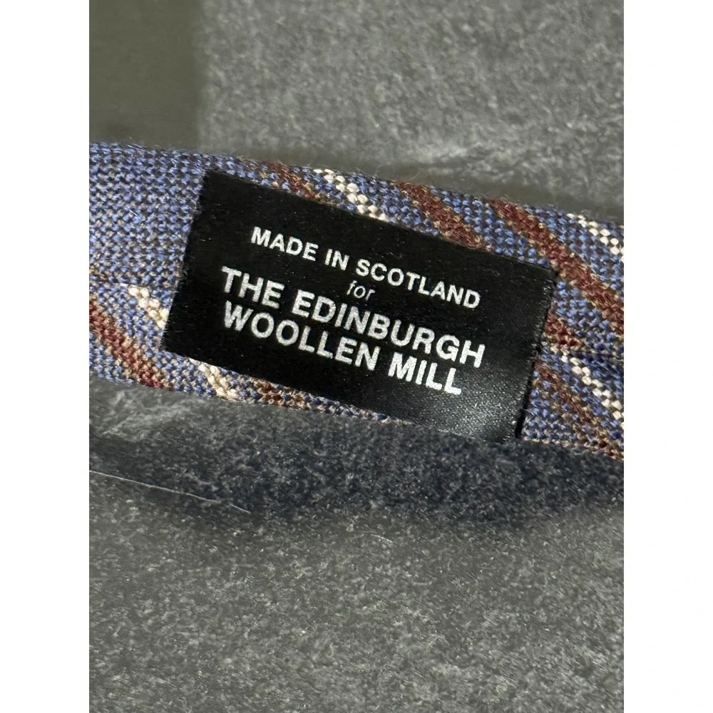 Edinburgh Woollen Mill Men's 100% Pure New Wool Tie Made in Scotland Striped